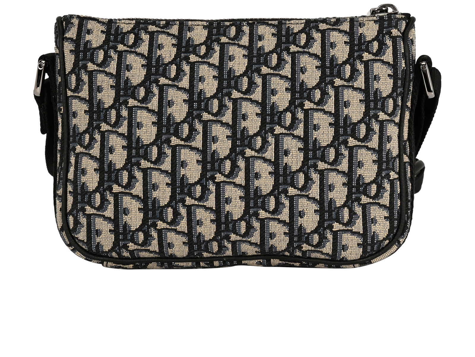 Oblique Mini Saddle Messenger Bag, &pound;1,150, Handbags, Blue, Canvas, Back view